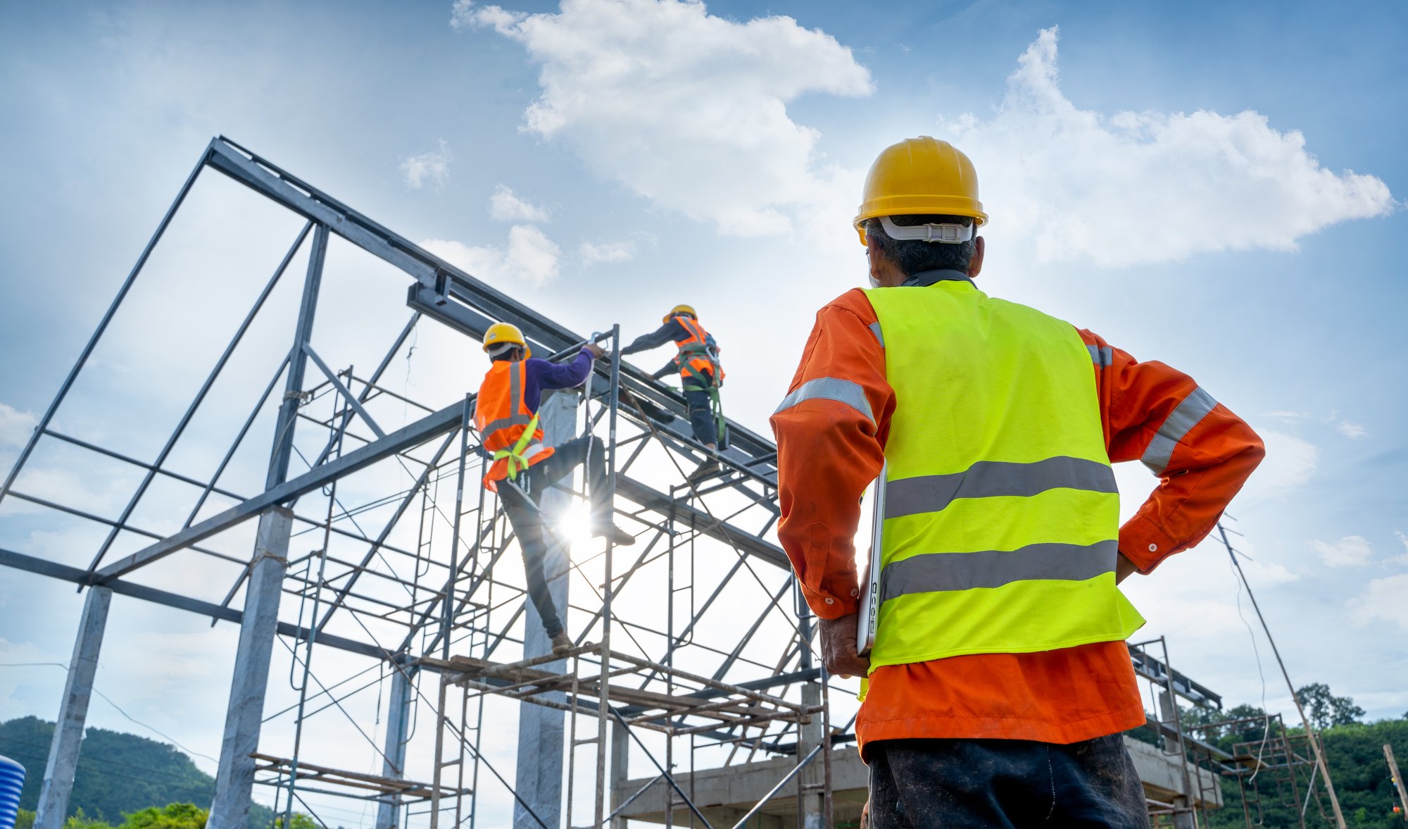 construction workers building