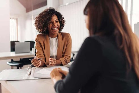 Business professionals discussing during a meeting