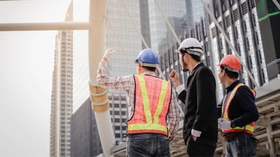 construction workers planning