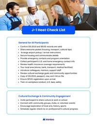J-1 Host Checklist