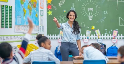 teacher with class